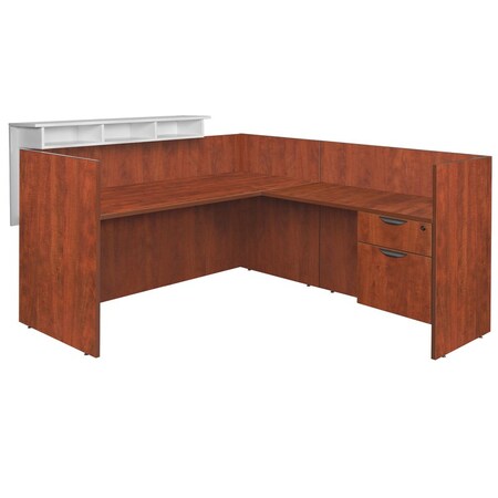 Regency Legacy Reception Desks, 88.5 D X 48 H, 71 W X Wood, Cherry, White LRDRT1BFWHCH